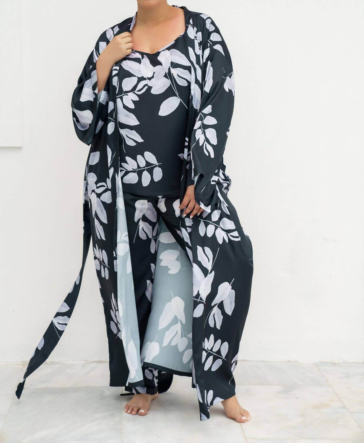 ISAYES - Floral Scoopneck Pajama Set - Plus - Rack Hunt -