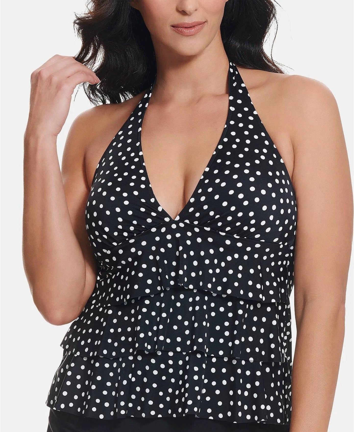 Printed Halter Tankini Top