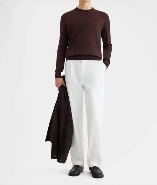 Cotton Satin Mid-rise Pants