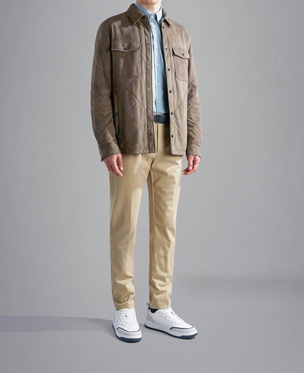 Paul & Shark - Aqualeather Quilted Suede Shacket - Rack Hunt -