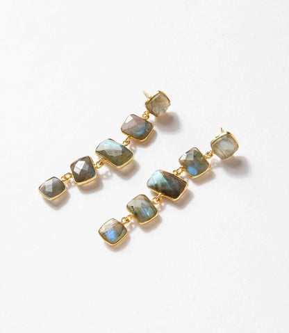 Women's Drop Gemstone Earrings