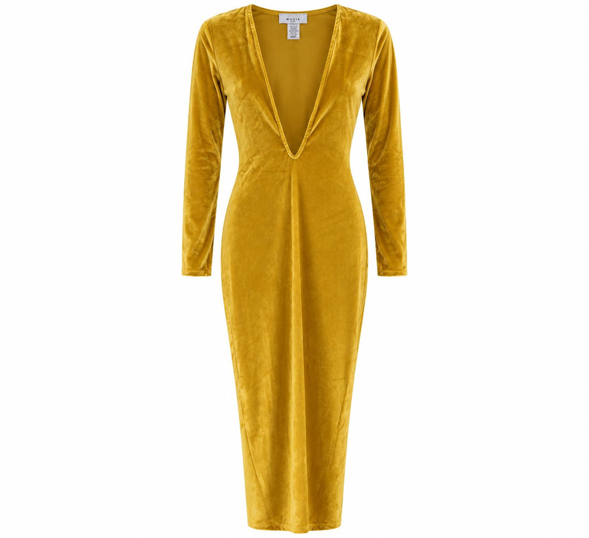 Women's Velvet V-neck Bodycon Dress