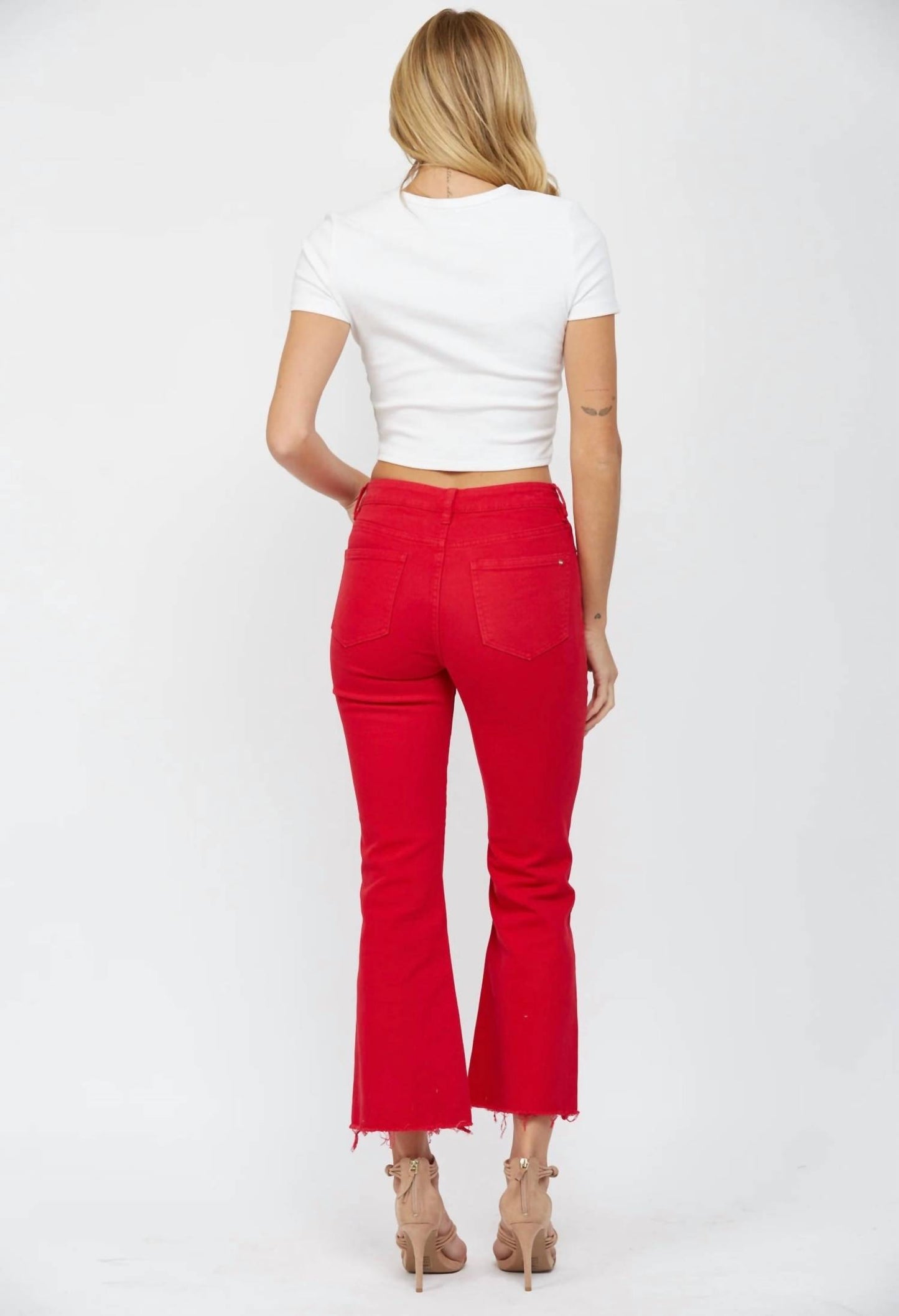 High Rise Flare Leg Jeans