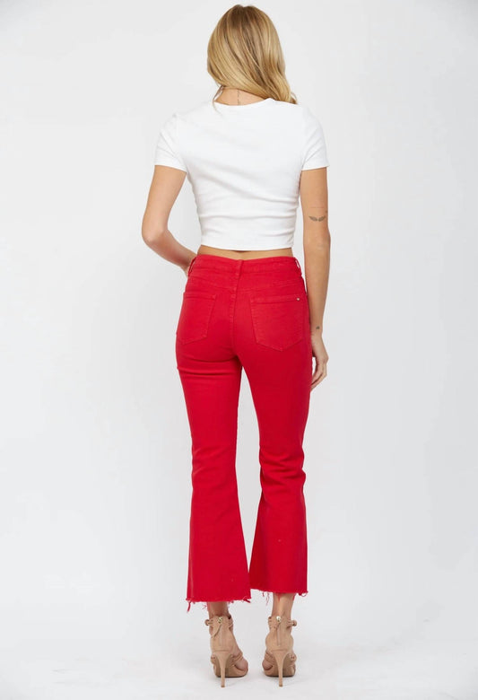 High Rise Flare Leg Jeans