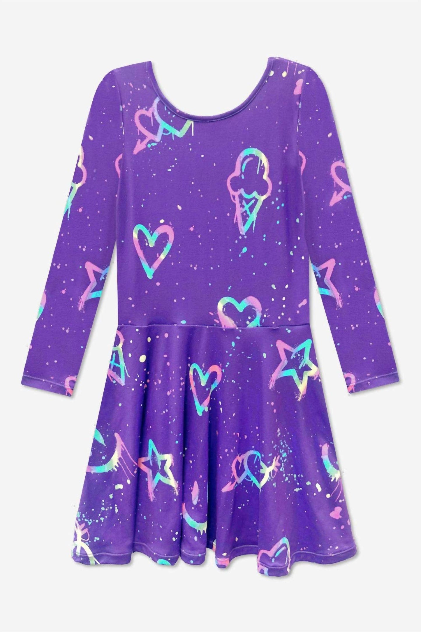Graffiti Rainbow Simply Soft Skater Dress
