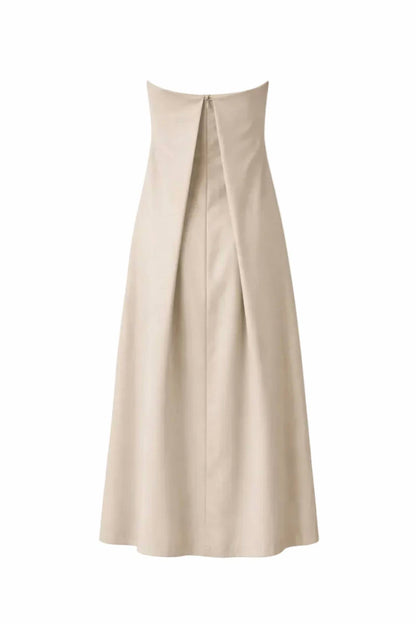 Summer Wool Strapless Dress