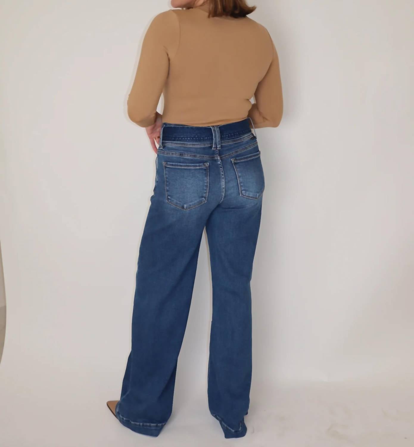 High Waist Stretch Denim Pants