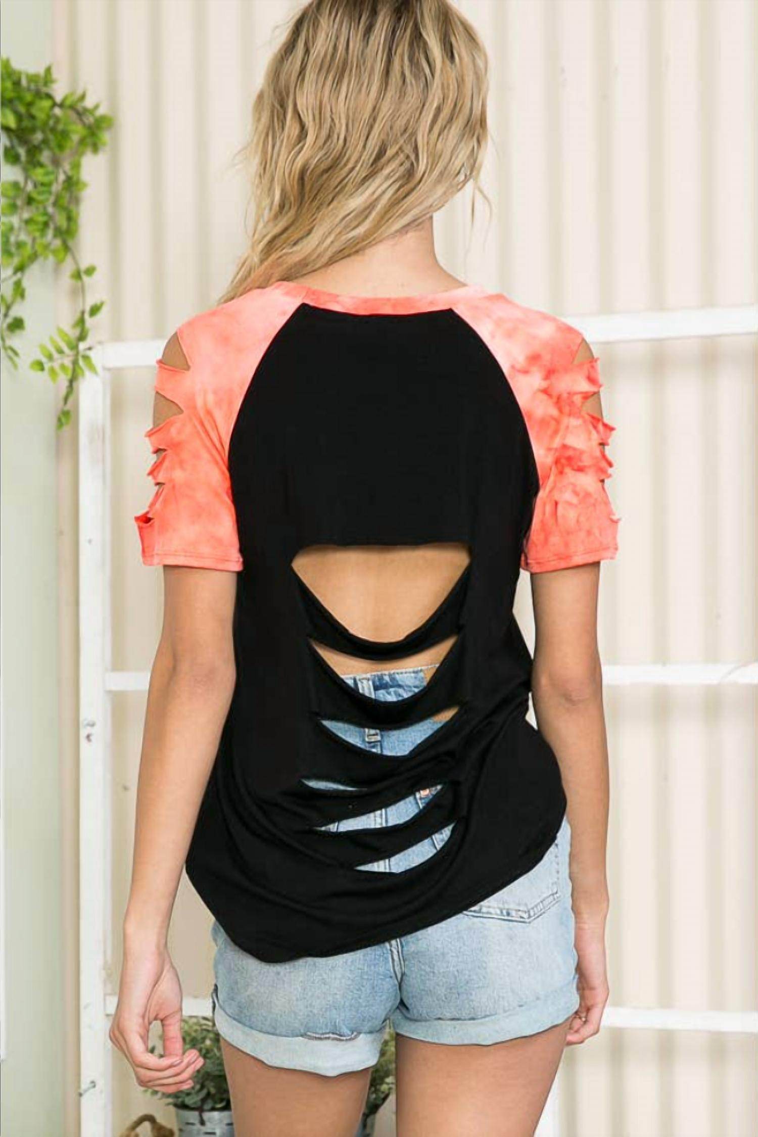 Magic Fit - Cutout Top With Tie-dye - Rack Hunt