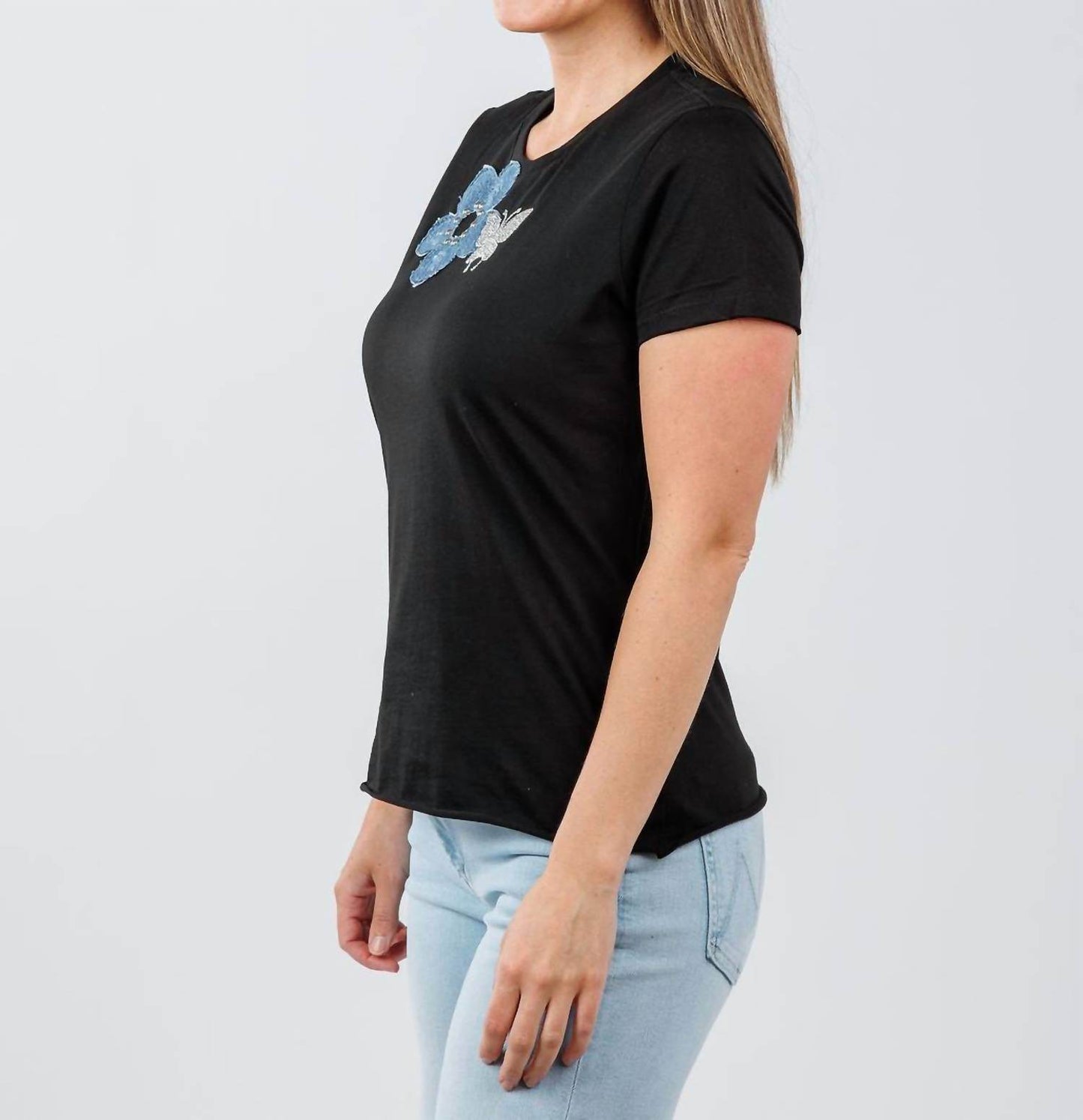 Suzy T - Darly Flower Butterflies Top - Rack Hunt