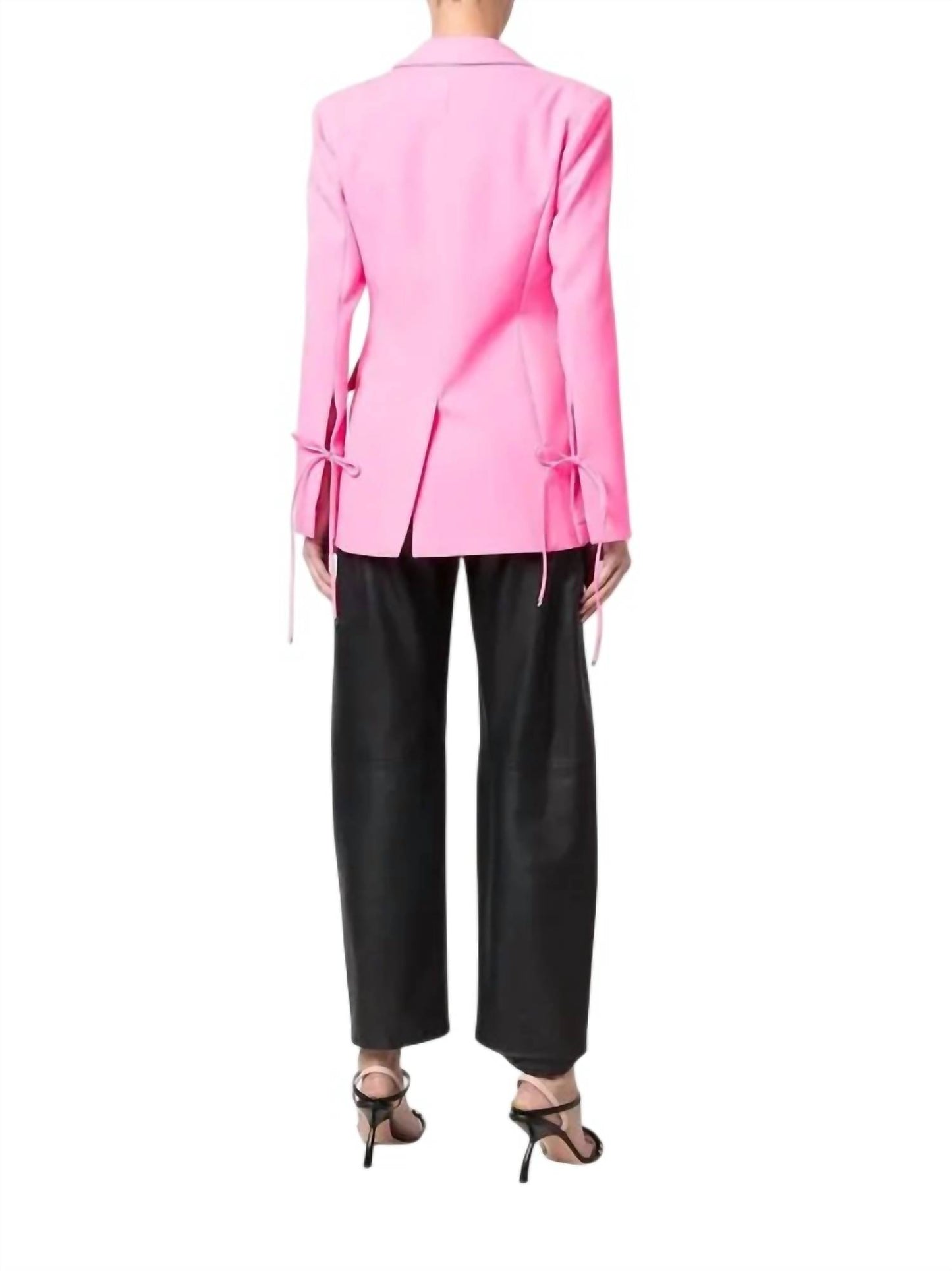 Peak-lapels Lace-up Blazer