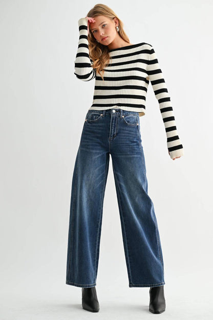 High Rise Balloon Denim Pant