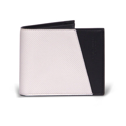 Men's Logo Embossed Two Tone Bi-fold Wallet
