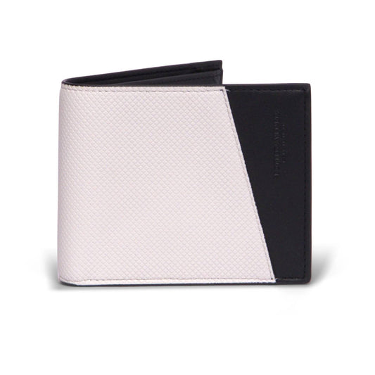 Men's Logo Embossed Two Tone Bi-fold Wallet