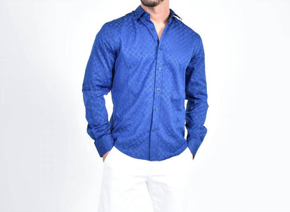 Temple Window Jacquard Button Down Shirt