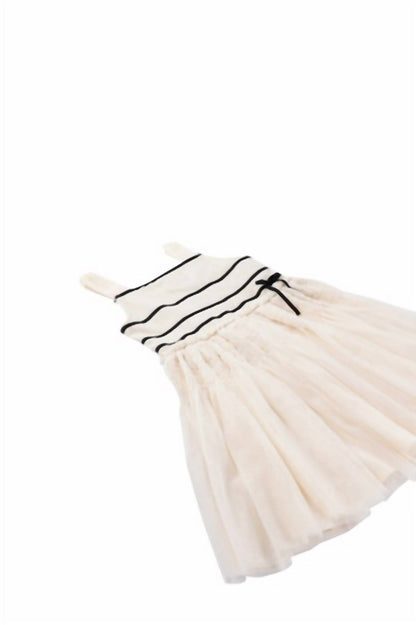Kid's Mesh Dress With Cardigan