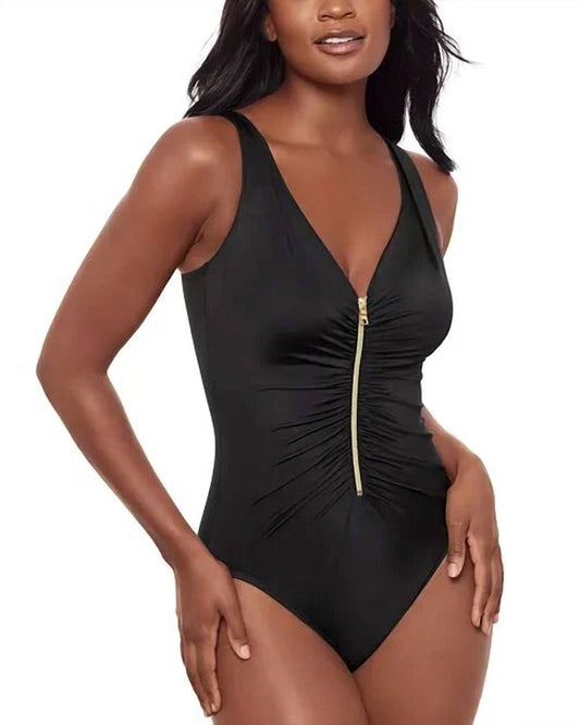 Razzle Dazzle Zip One Piece Swimsuit