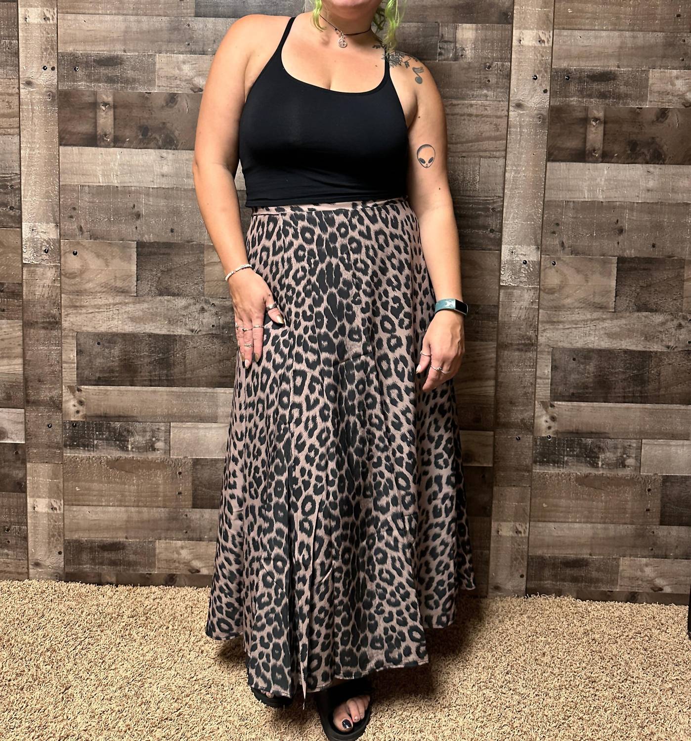Nikita Leopard Print Wrap Midi Skirt