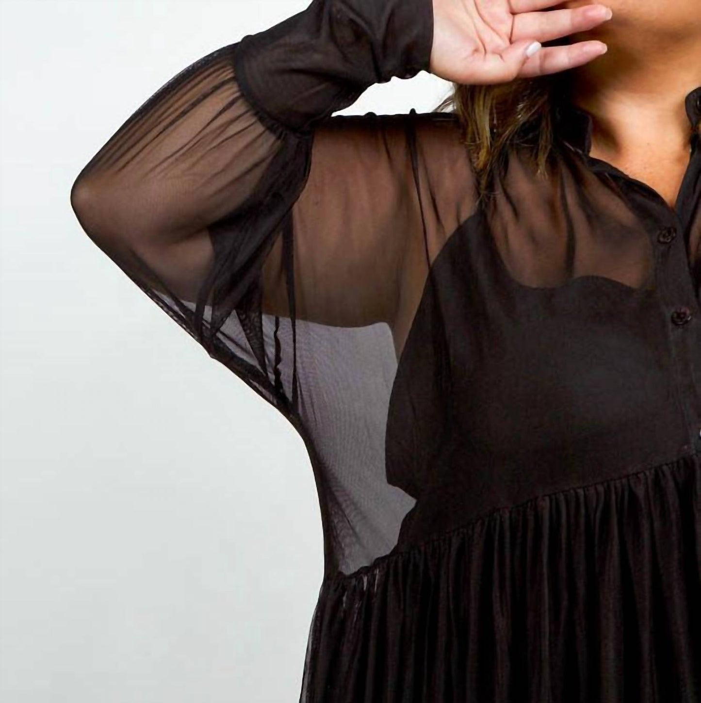 Mesh Tulle Dress - Plus