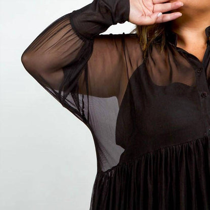 Mesh Tulle Dress - Plus