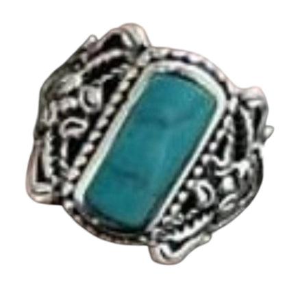 Women's Sterling Rectangle Scrolled Ring