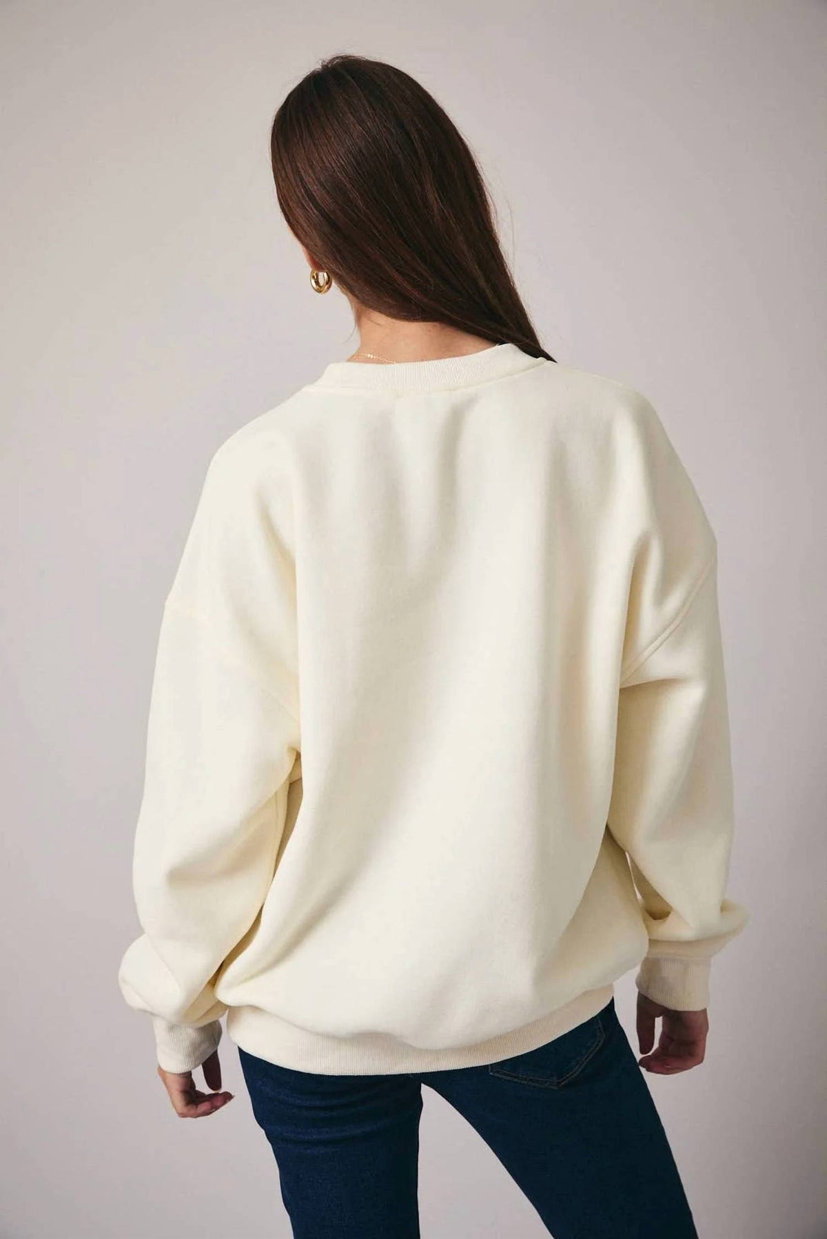 Graphic Embroidered Fleece Sweatshirt