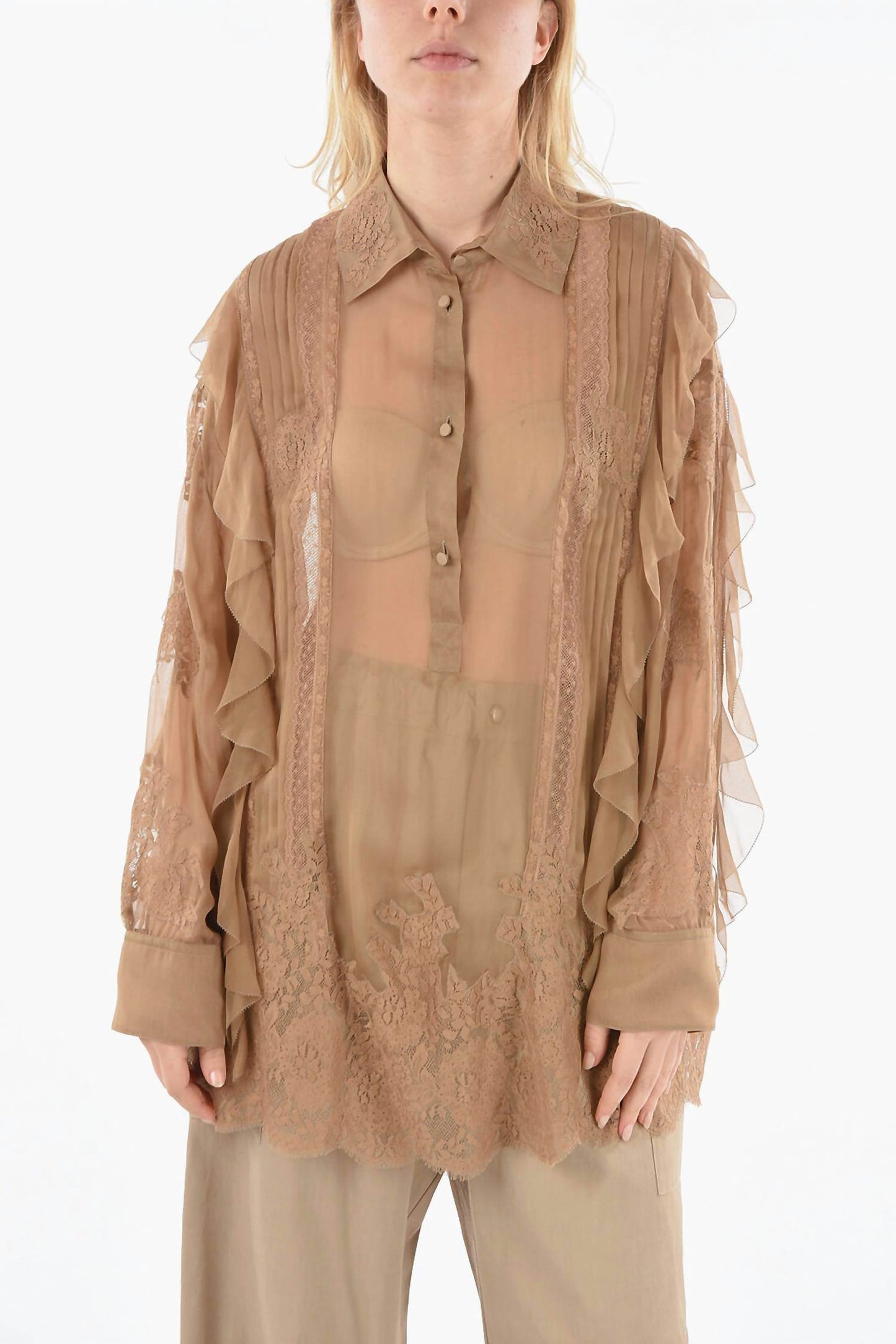 Valentino - Silk Layered Embroidered Shirt - Rack Hunt