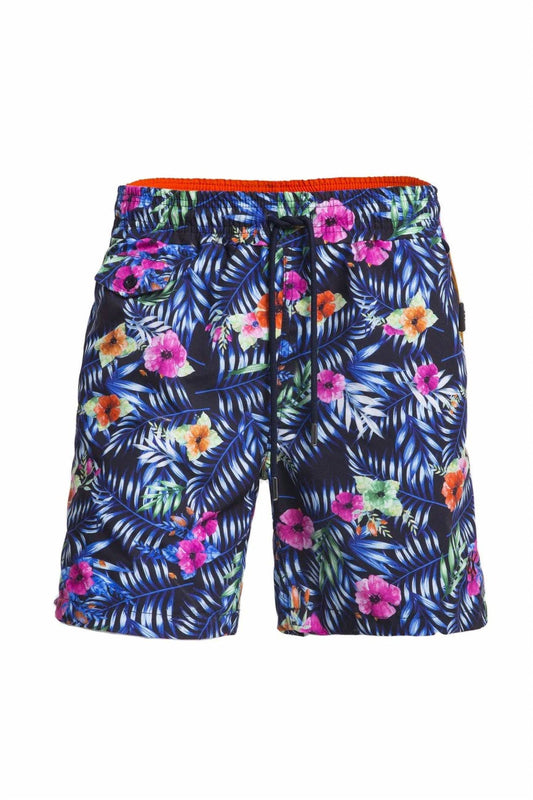 Men's Tropical Floral Print Swim Trunks