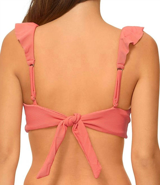 Raisins - Women's Seastar V Neck Ruffle Bra Swim Top - Rack Hunt -