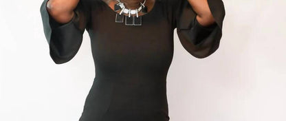 Classic Bodycon Bell Bottom Jumpsuit