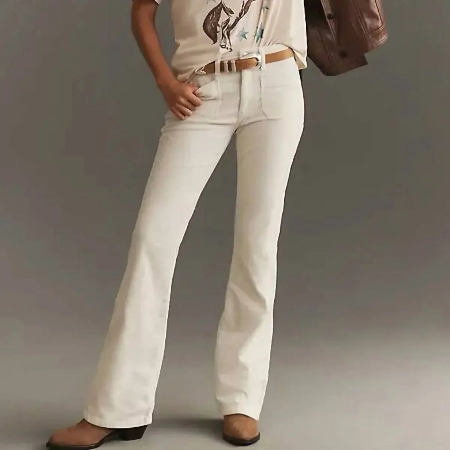 Pilcro - Women's Flare Mid Rise Jeans - Rack Hunt