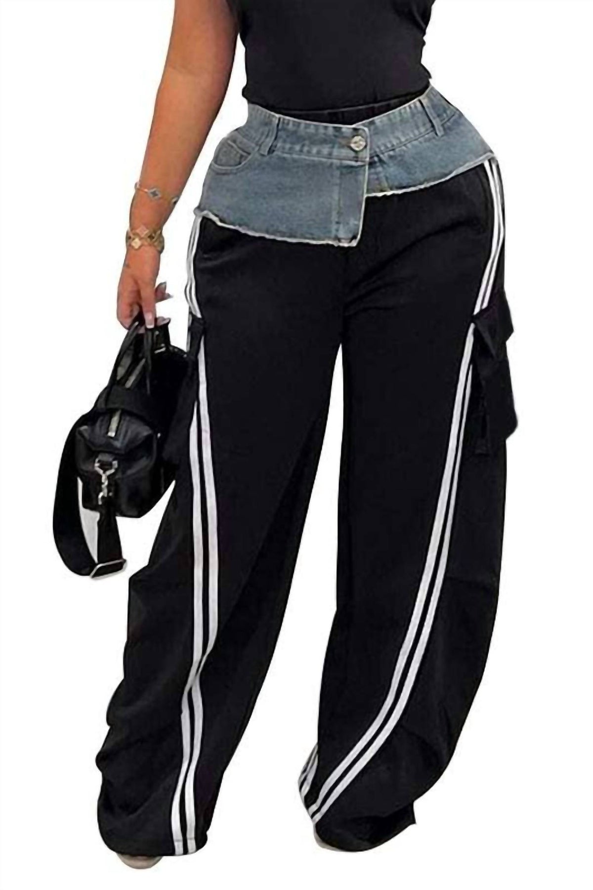 Two Tone Denim Pants