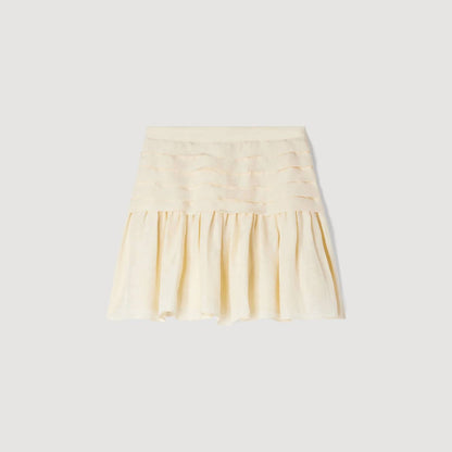 Pleated Crop Top & Mini Skirt Set