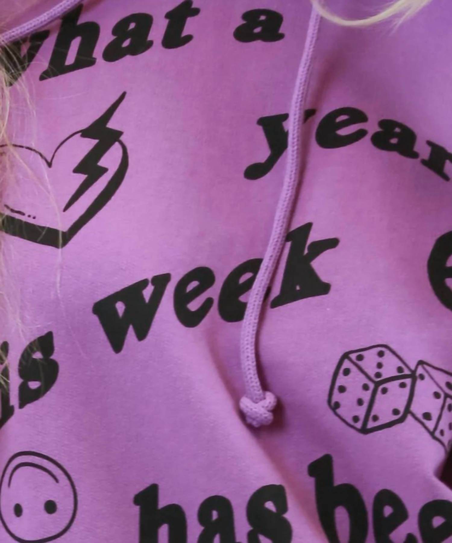 LULUSIMONSTUDIO - What a Year This Week Has Been Raglan Hoodie - Rack Hunt -