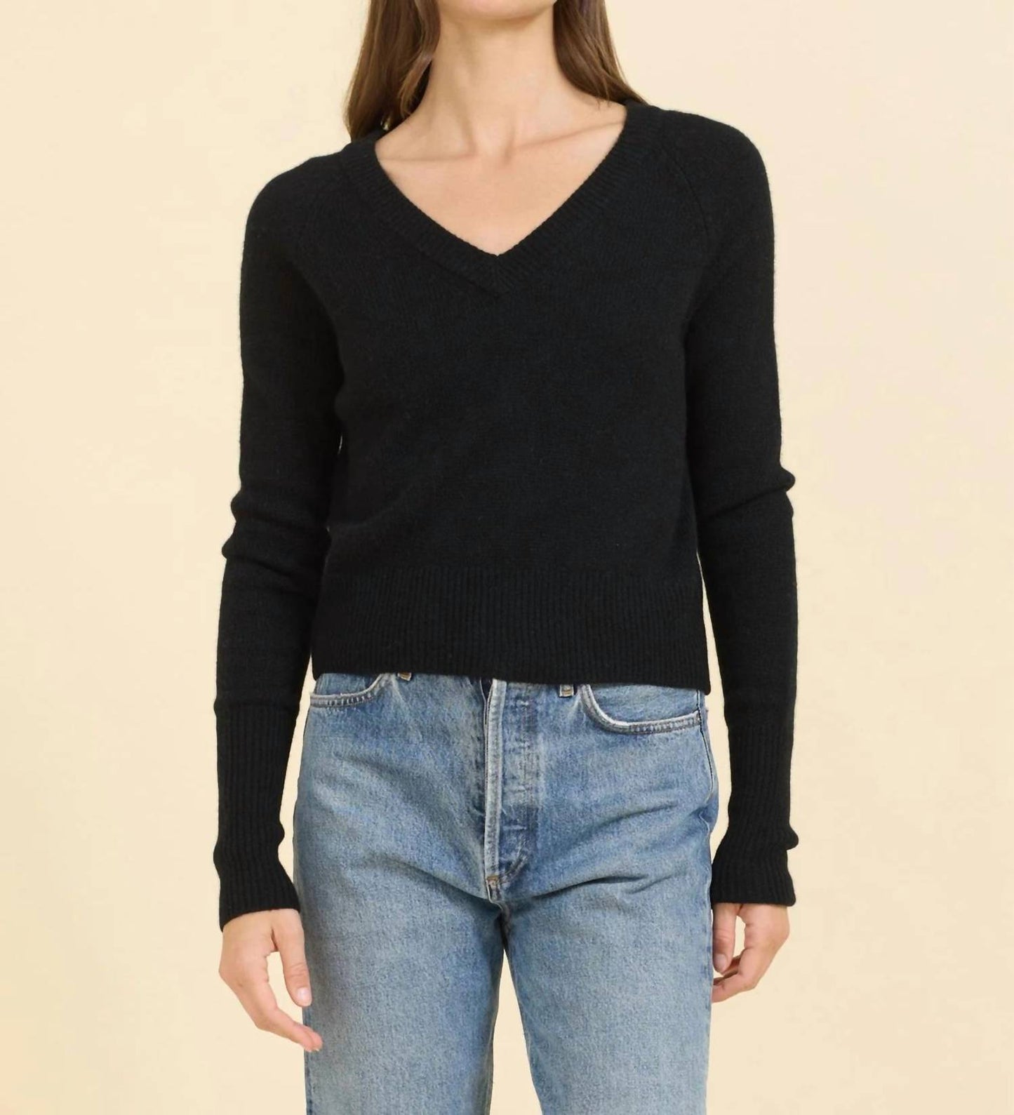 Blakely Cashmere V Neck Tee