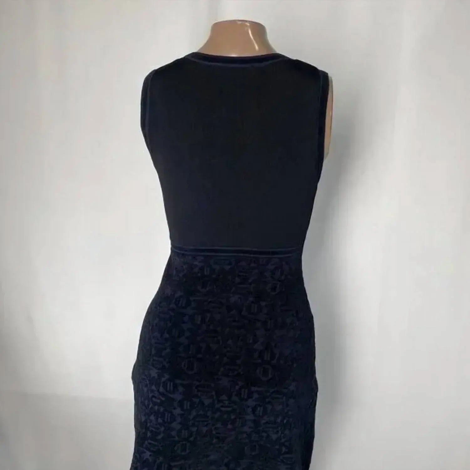 Maje - Double Knit Velvet Mesh Dress - Rack Hunt