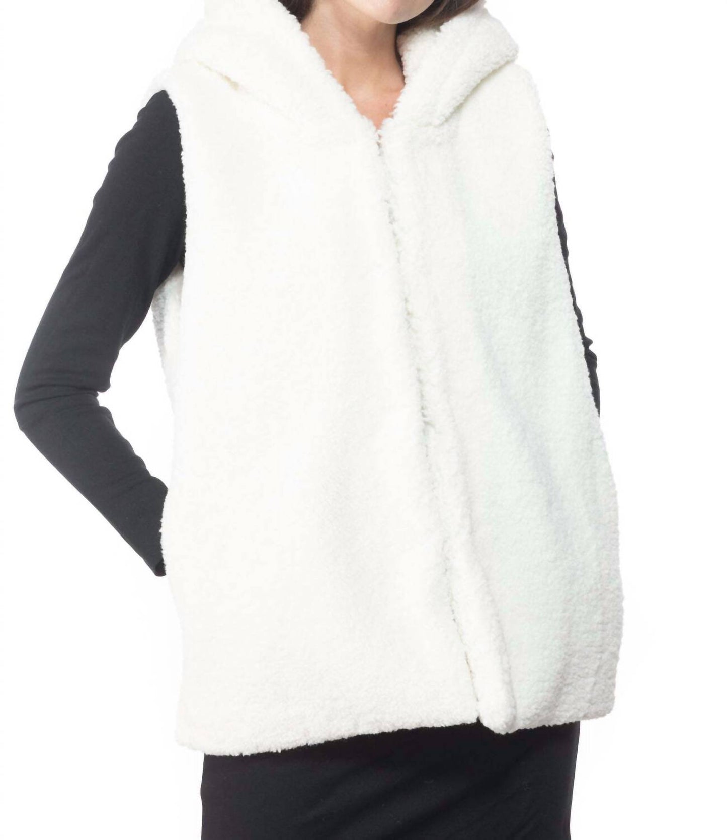 Women's Faux Fur Hooded Vest
