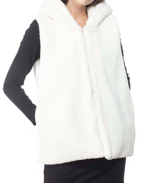 Women's Faux Fur Hooded Vest