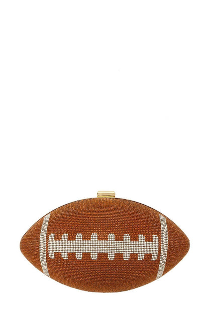 ANB Fashion - Women's Rhinestone Football Clutch Bag - Rack Hunt