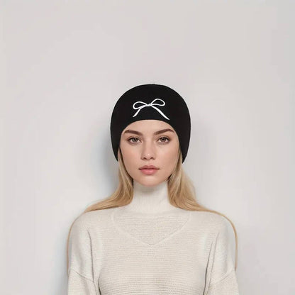 Women's Snow Happy Bow Beanie