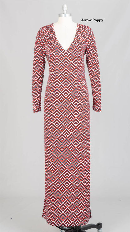 Printed Knit Maxi Dress