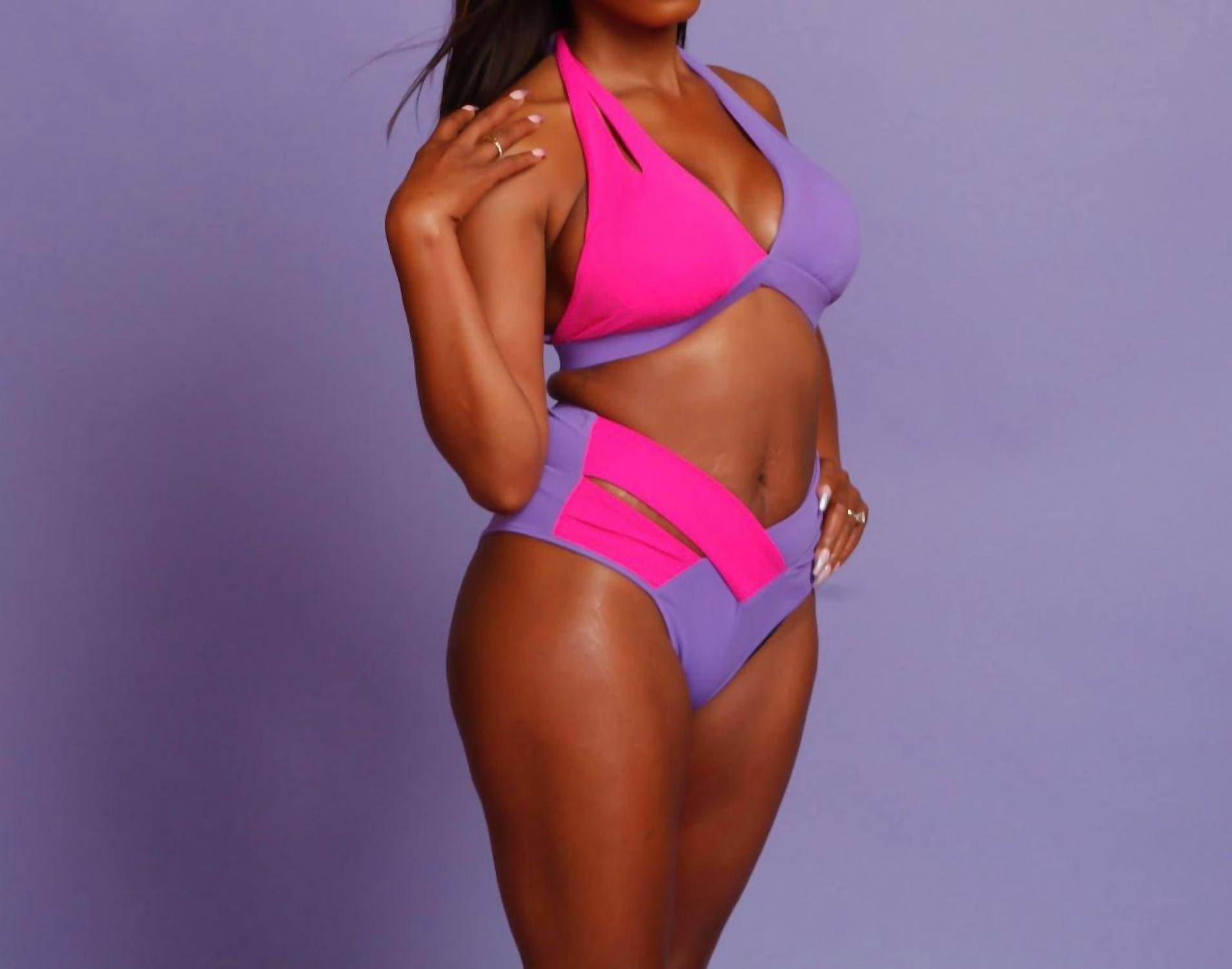 Porshia By Porshia Banks - Christie Color Block Bikini Brief - Rack Hunt -