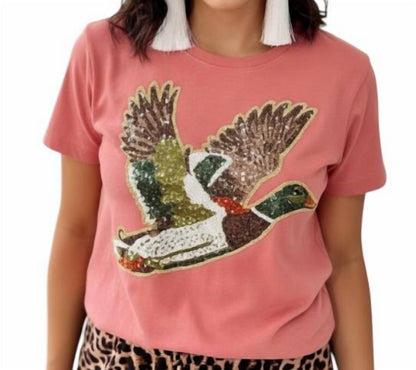 Sequin Duck Short Sleeve Tee