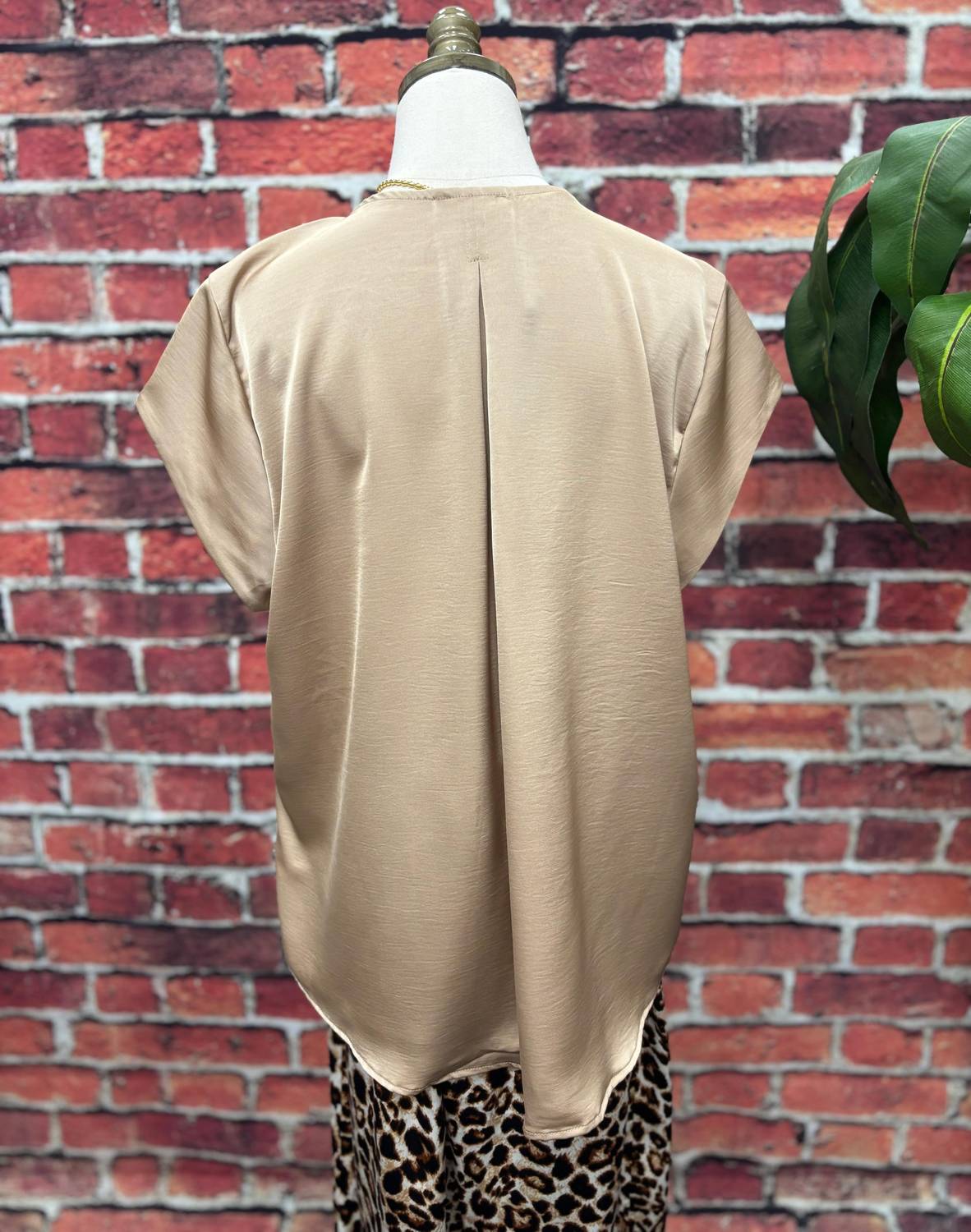 Women's Silky V-neck Everyday Blouse - Plus