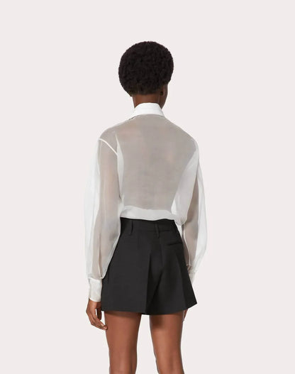 Valentino - Embroidered Organza Shirt - Rack Hunt