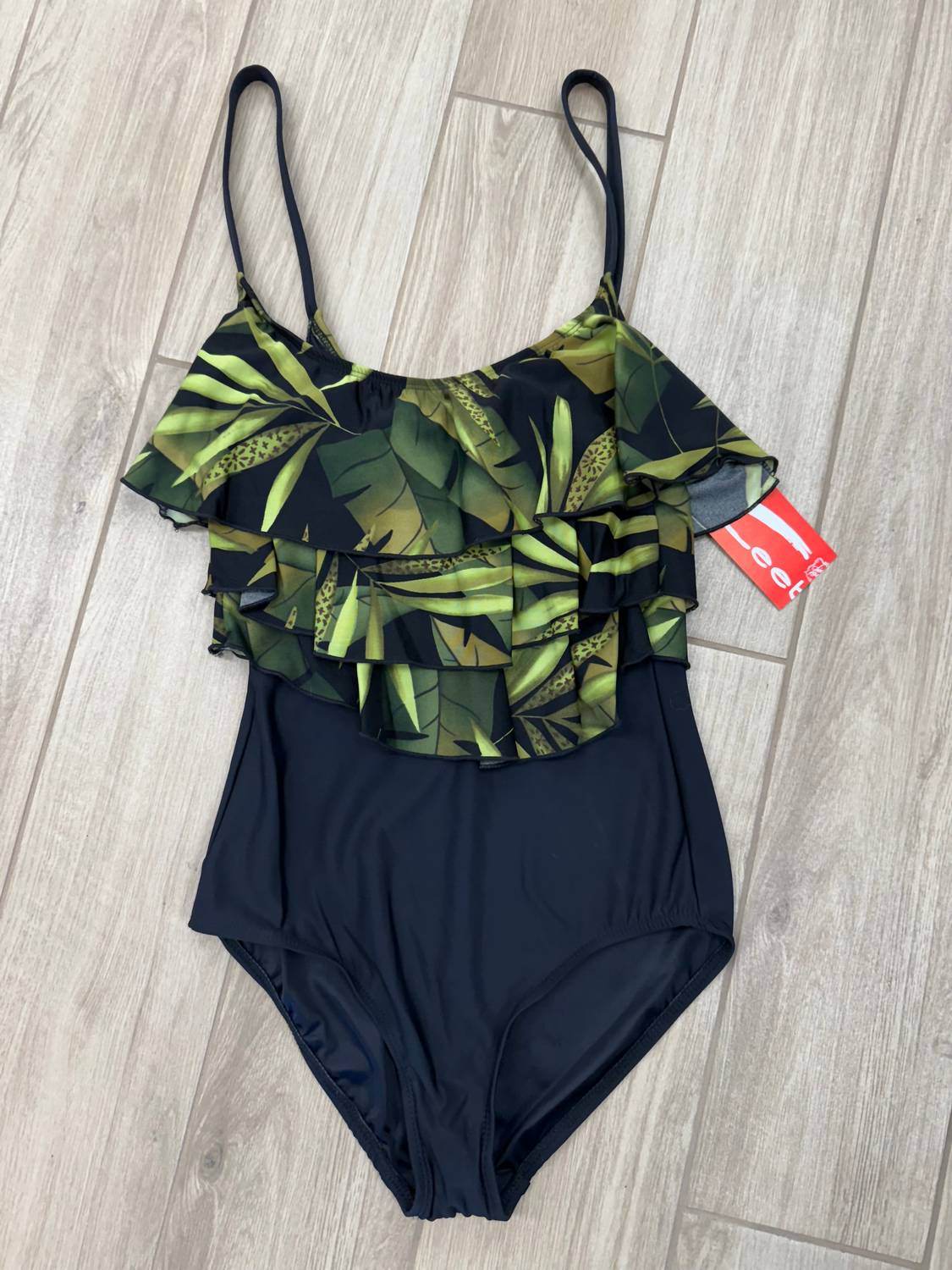 Ceeb USA - Women's Ruffled Tropical Print One Piece Swimsuit - Rack Hunt -