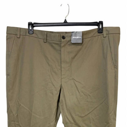 Men's Relaxed Straight Cotton Flat Front Tall Pants