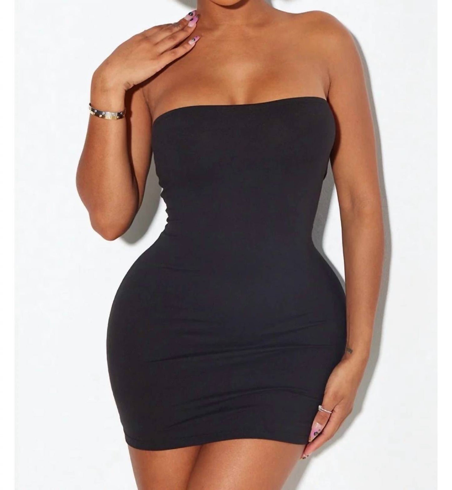 Make Time For Me Fitted Stretch Mini Tube Dress