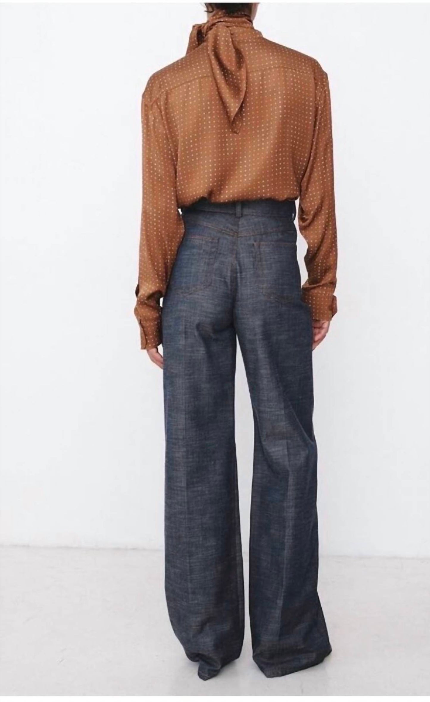 Polka Dot Blouse With Tie