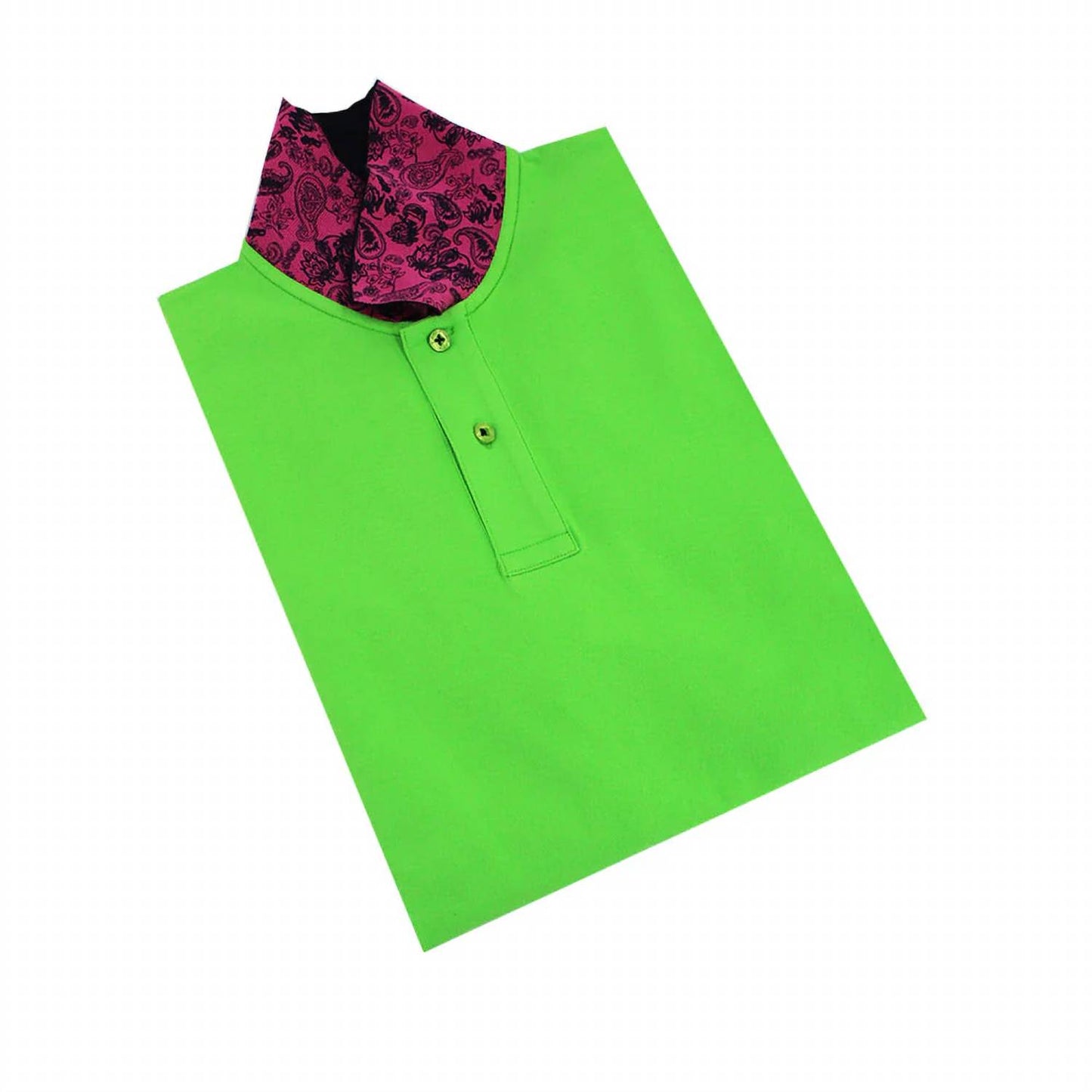 Double Sided Paisley Print Collar Polo