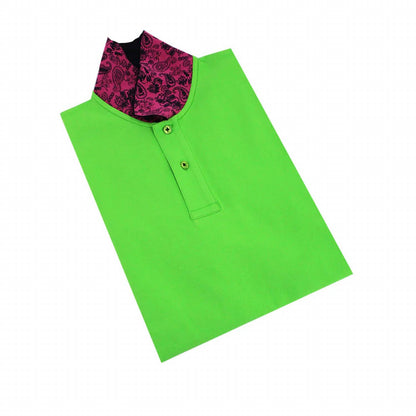 Double Sided Paisley Print Collar Polo